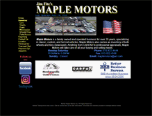 Tablet Screenshot of maplemotors.com